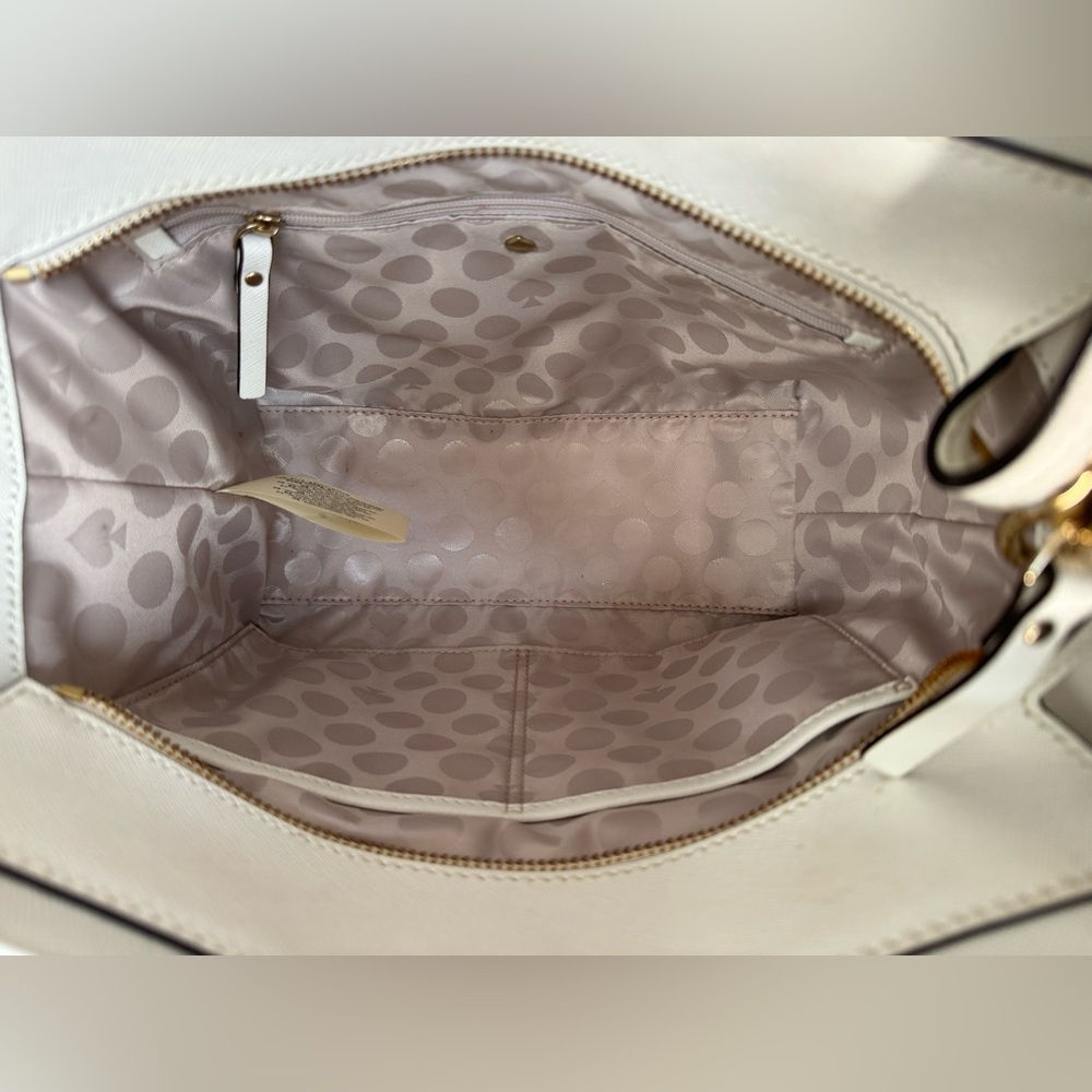 Kate Spade Cedar Street Small Hayden Leather Top-Handle Tote White. - Picture 9 of 9